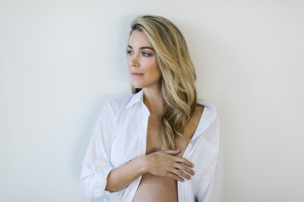 portrait of pregnant woman during maternity session